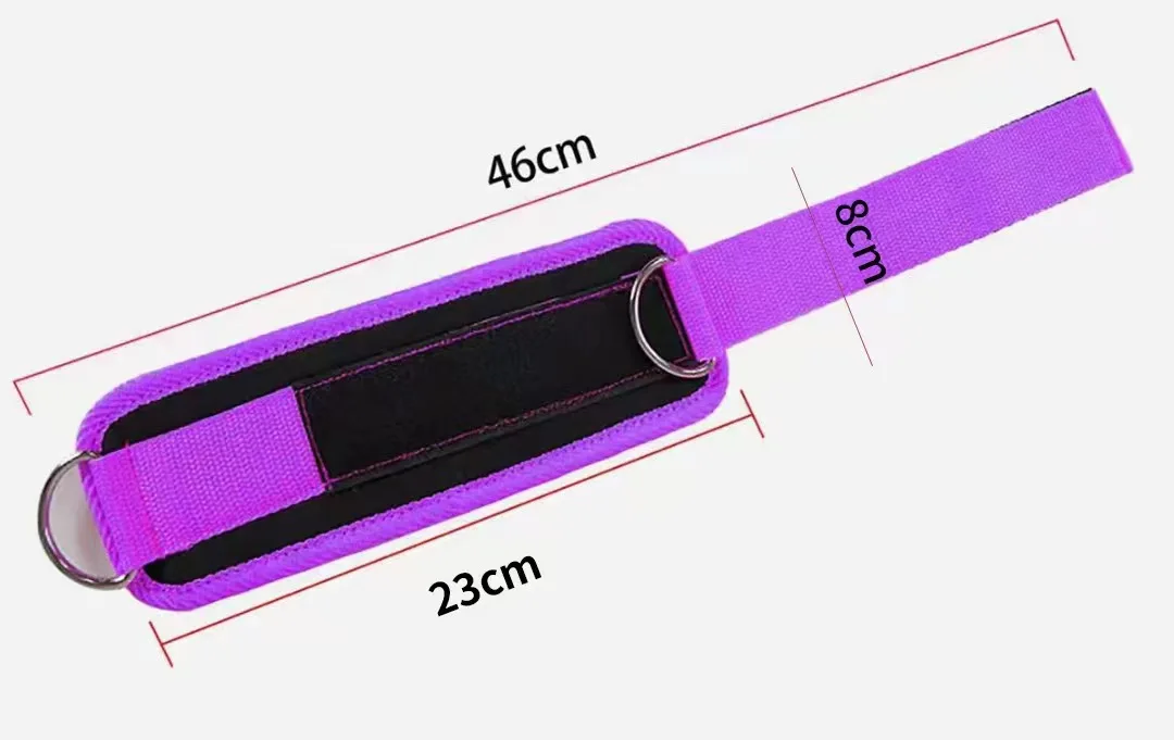 Удобные Регулируемые мягкие манжеты для лодыжки неопреновые стеганые ремни D-образное кольцо ремешок щиколотки кабельной машины