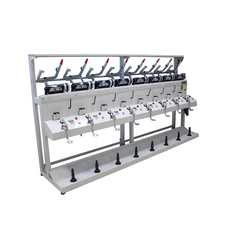 8 heads spindles hard Winder machine manufacturer bobbin rewinding yarn/cone winding machine sewing thread winder machine
