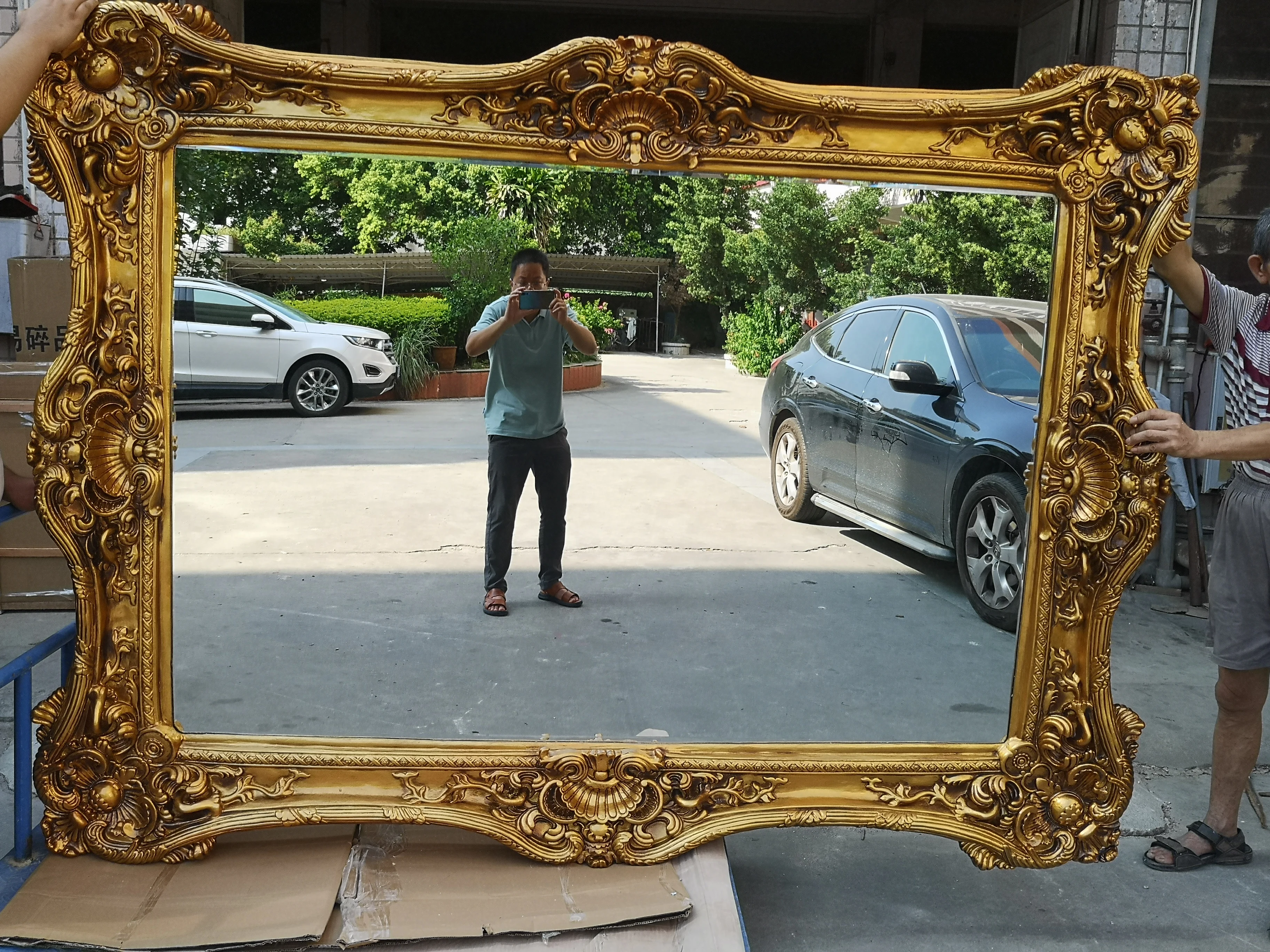Large Ornate Vintage Antique Wall Mirror Full Length Frame French Floor Decor Mirror