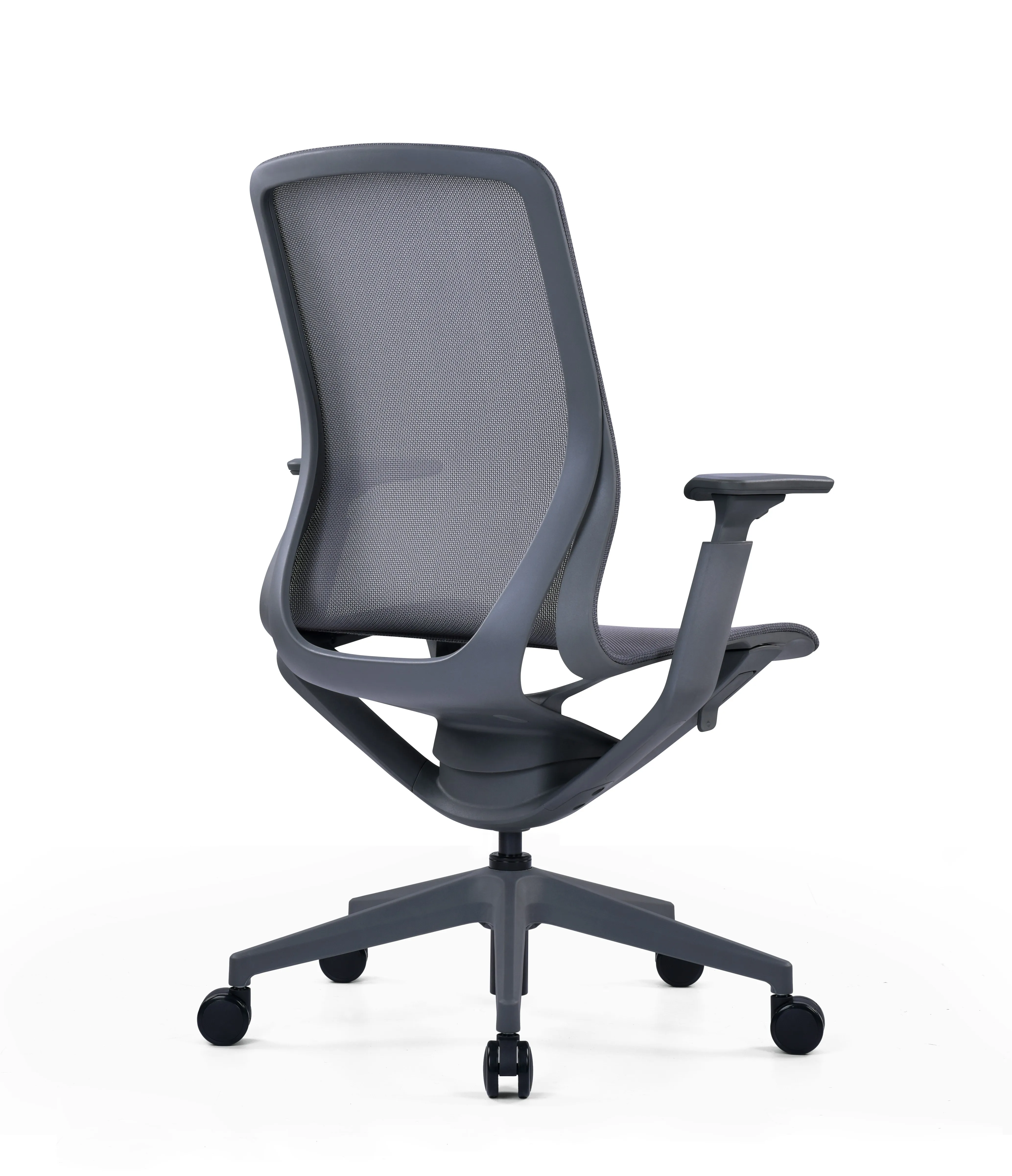 Factory Supply Feat Top Grey Color Office Mesh Chair Ergonomics Portable Moveable Office Chair