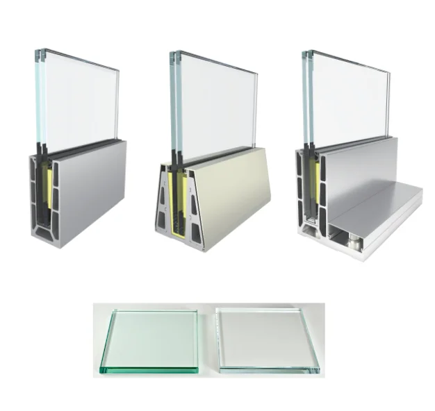 Privacy Glass Balustrades Top Mounted Style Aluminum U Channel One Stop Tempered Glass Fence With Slotted Glass Handrail