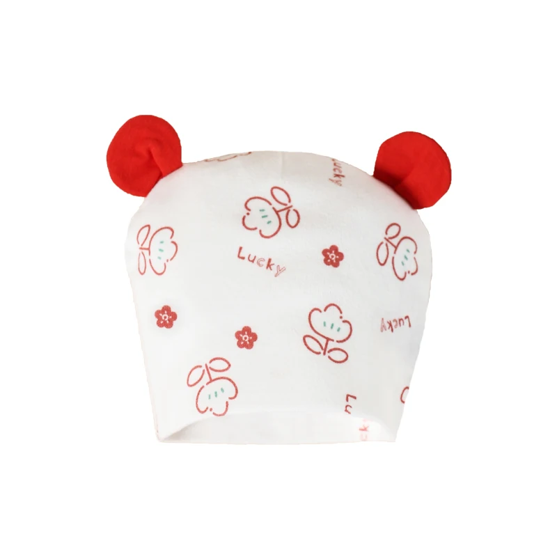 Newborn Baby Hats Soft Cotton Warm Caps with Cute Printed Patterns Unisex Infant Headwear