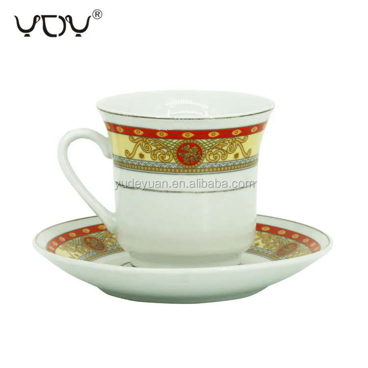 price wholesale cheap white porcelain 220cc antique tea cups and saucers