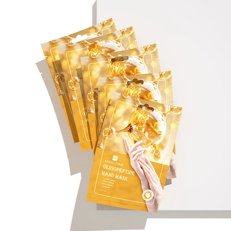 Factory New Arrival Oligopeptide Hand Treatment Moisturizing Hydrating Promotes Collagen Gloves Repairs Damage Hand Mask