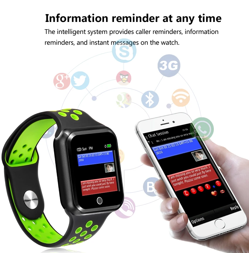 S226 reloj smart watch 1.3inch touch screen blood pressure heartrate sports smartwatch