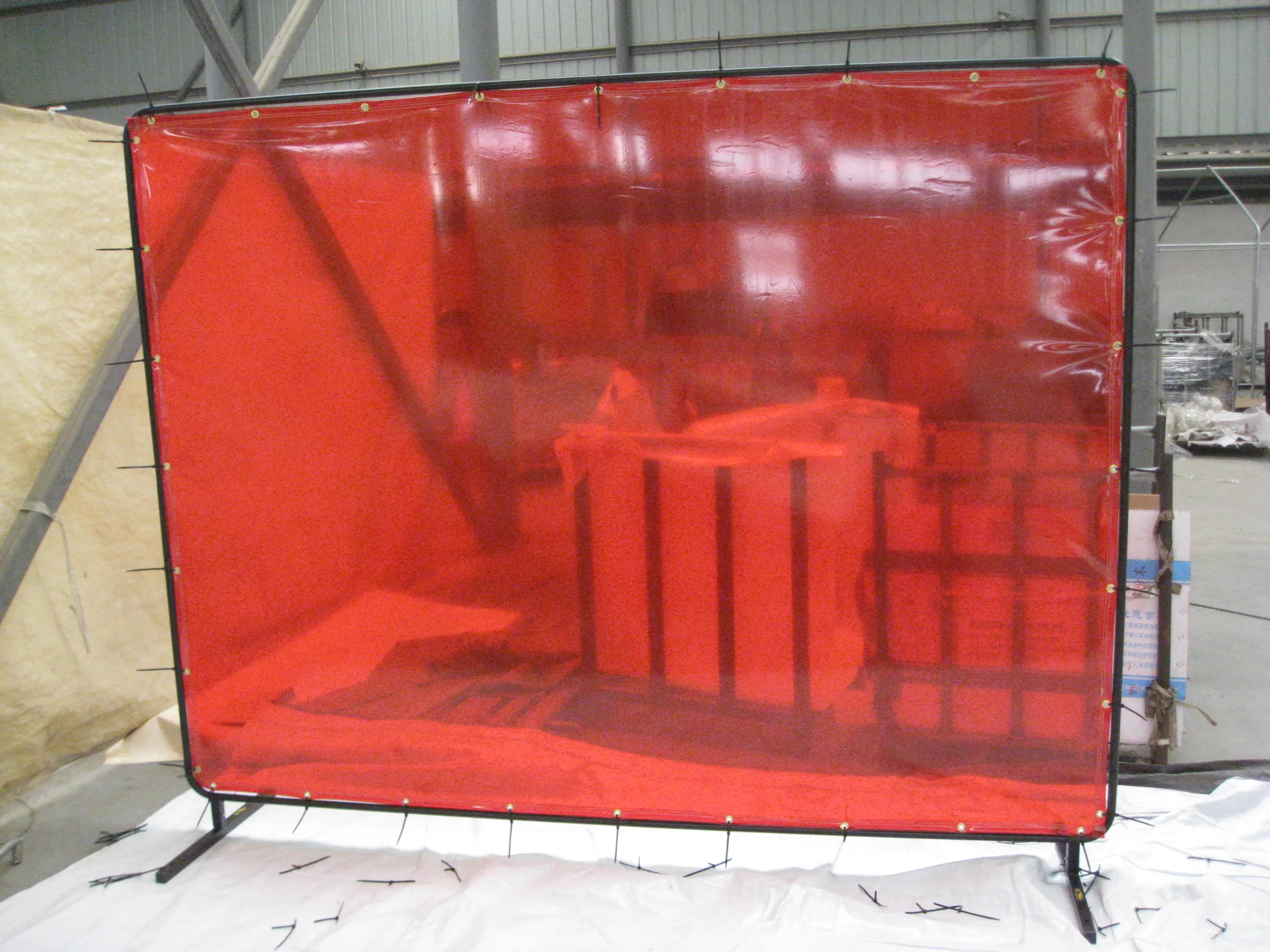 Mobile Separation Flame Resistant Vinyl Welding Curtain Portable Welding Frame Round or Square Tube