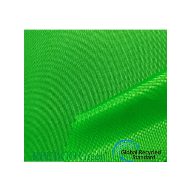 210D Rpet Recyclable textile Fabric with PU Coated for Bags and Luggage Making Waterproof 100% Polyester