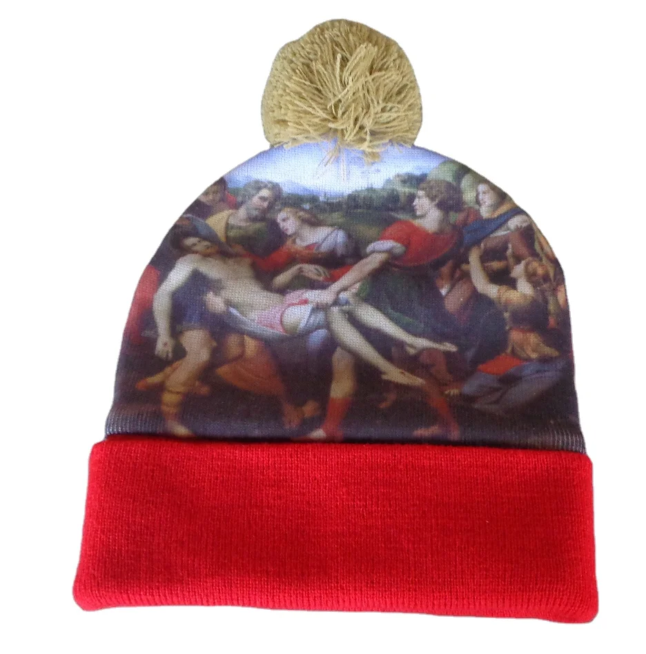 2020 New Fashion Winter Hats Unisex Custom Embroidered Knitted Tie Dye Beanie