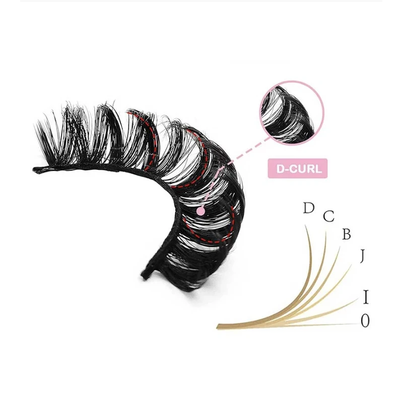 10 Pairs False Eyelashes Fluffy Wispy Curly Russian Strip Eyelashes Natural Look 3D Faux Mink Lashes 10MM Lashes D Curl