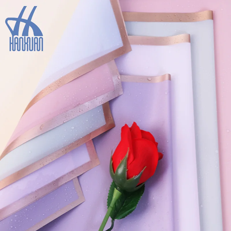 Korean-style New Product Jane Frame Waterproof Jelly Film Flower Wrapping Paper Holding Flower Bundle Decorative Wrapping Paper