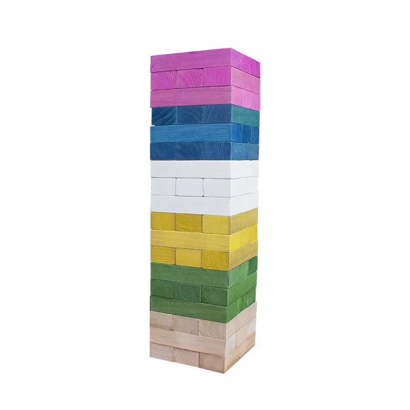 Outdoor Jumbo Wood Stacking Lawn Yard Game Paulownia Tumbling Tower Games