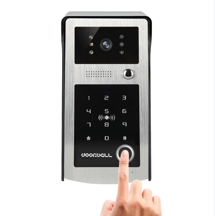
fingerprint Video door phone Intercom support IOS Android APP WIFI Remote Unlock with Electric Rim Lock 