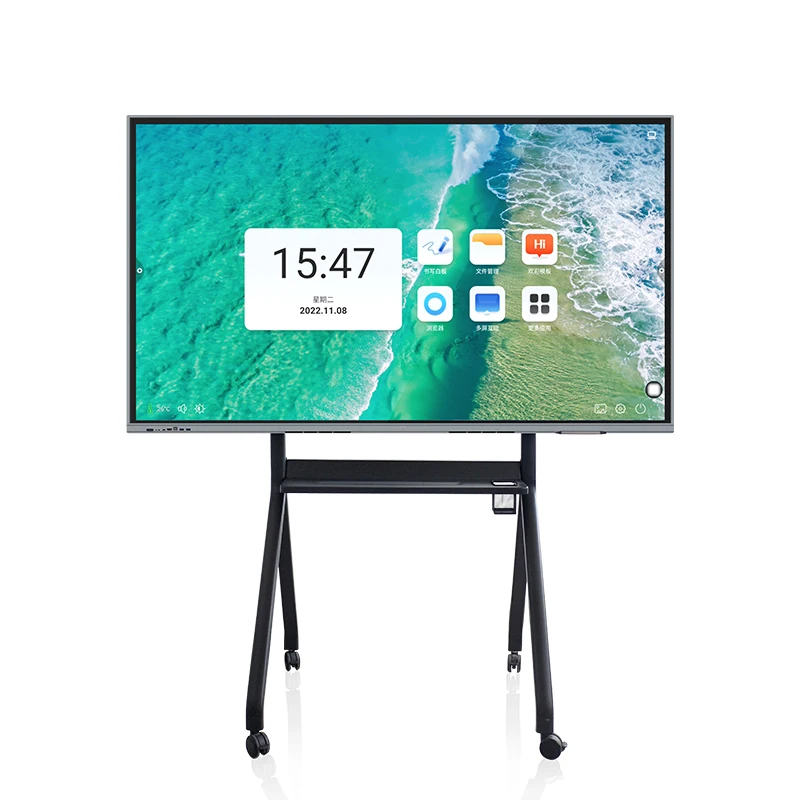 School Digital Interactive Flat Panel Whiteboard Electronic Smart Board Display Finger Multi Touch Display Board for Class