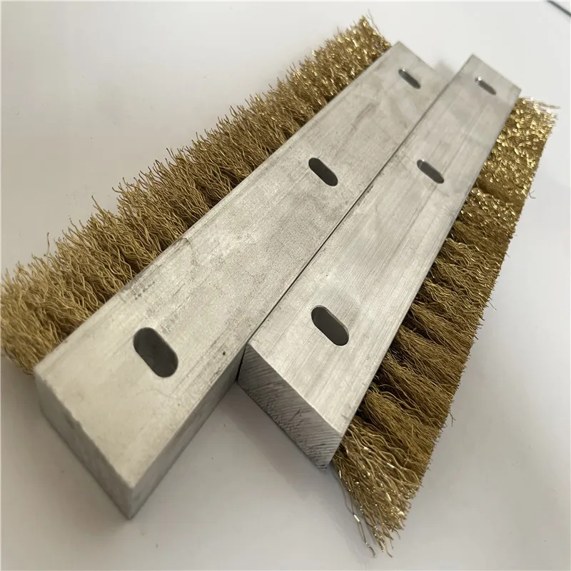 Metal aluminum alloy base brass wire material industrial belt brush factory price