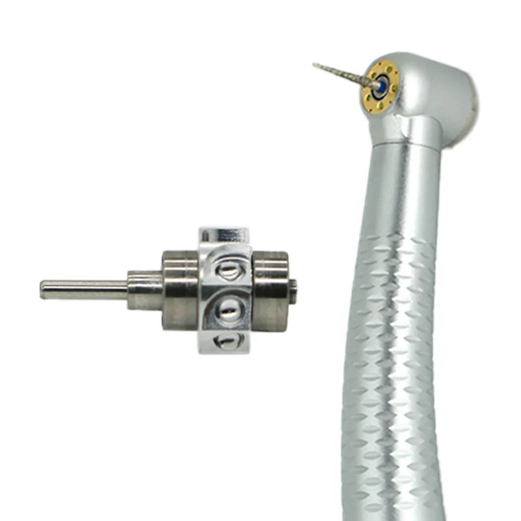 Dental Unit 4 Holes Portable Turbine Handpiece Torque Head 5 LED Light High Speed Dental Handpiece