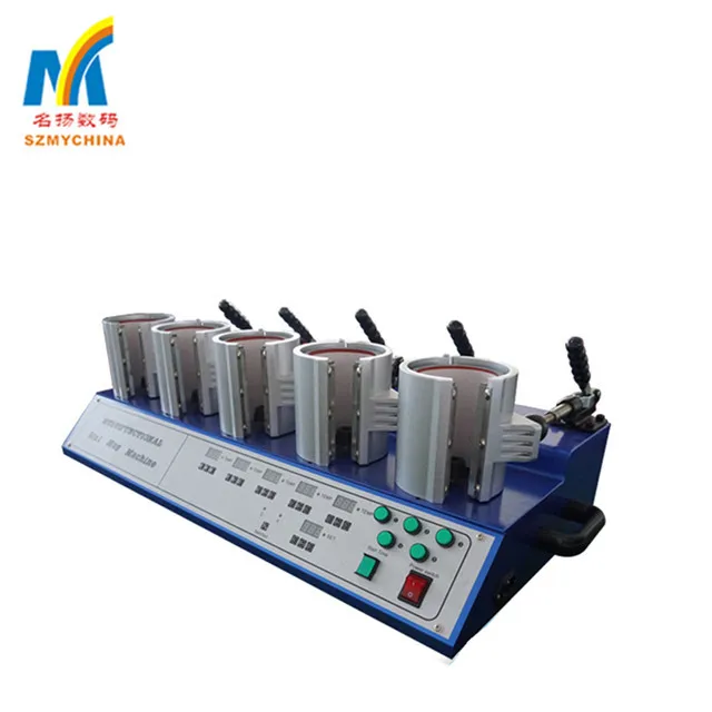 1500W Digital Heat Press Transfer Machine 11oz Sublimation Mug Electric Printing Paper Combo Semi-Automatic 220V New Motor Plate