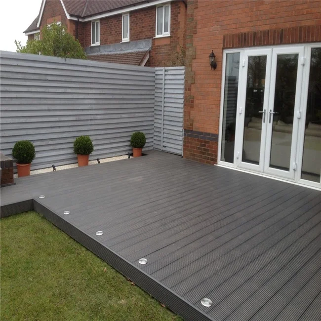 Wpc wood plastic reclaimed flooring wpc decking interlocking composite tiles terrace board