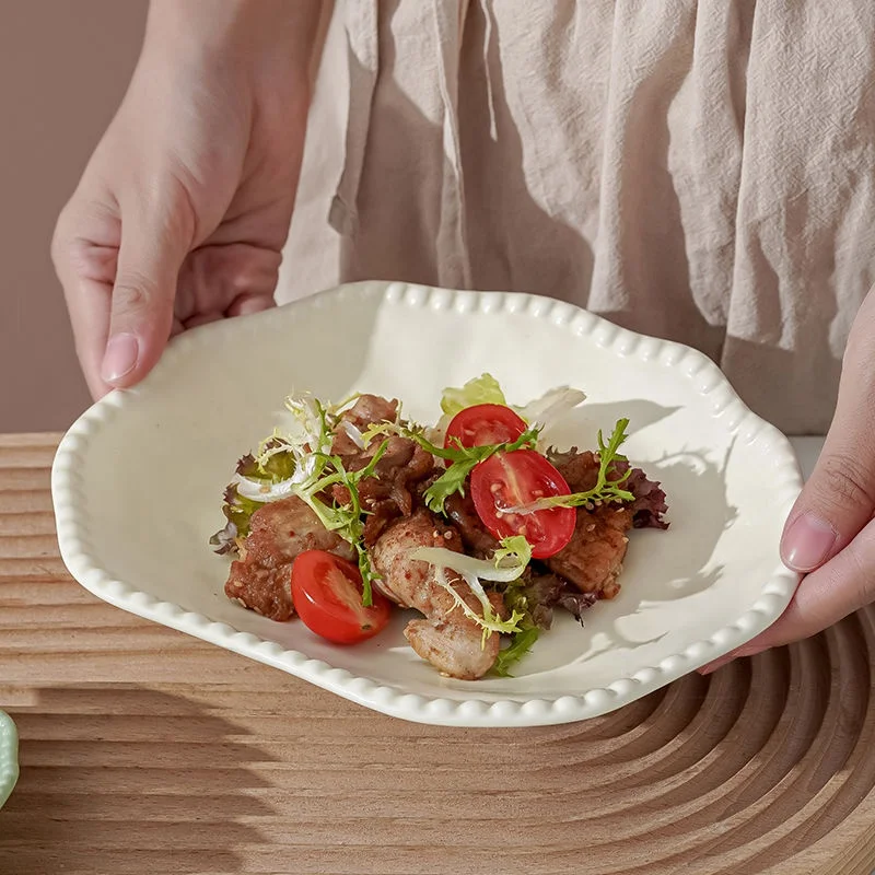 Nordic Ins Style Matte Ivory Light Green Colors Ceramic Coffee Cup Porcelain Dinnerware Sets for Sale