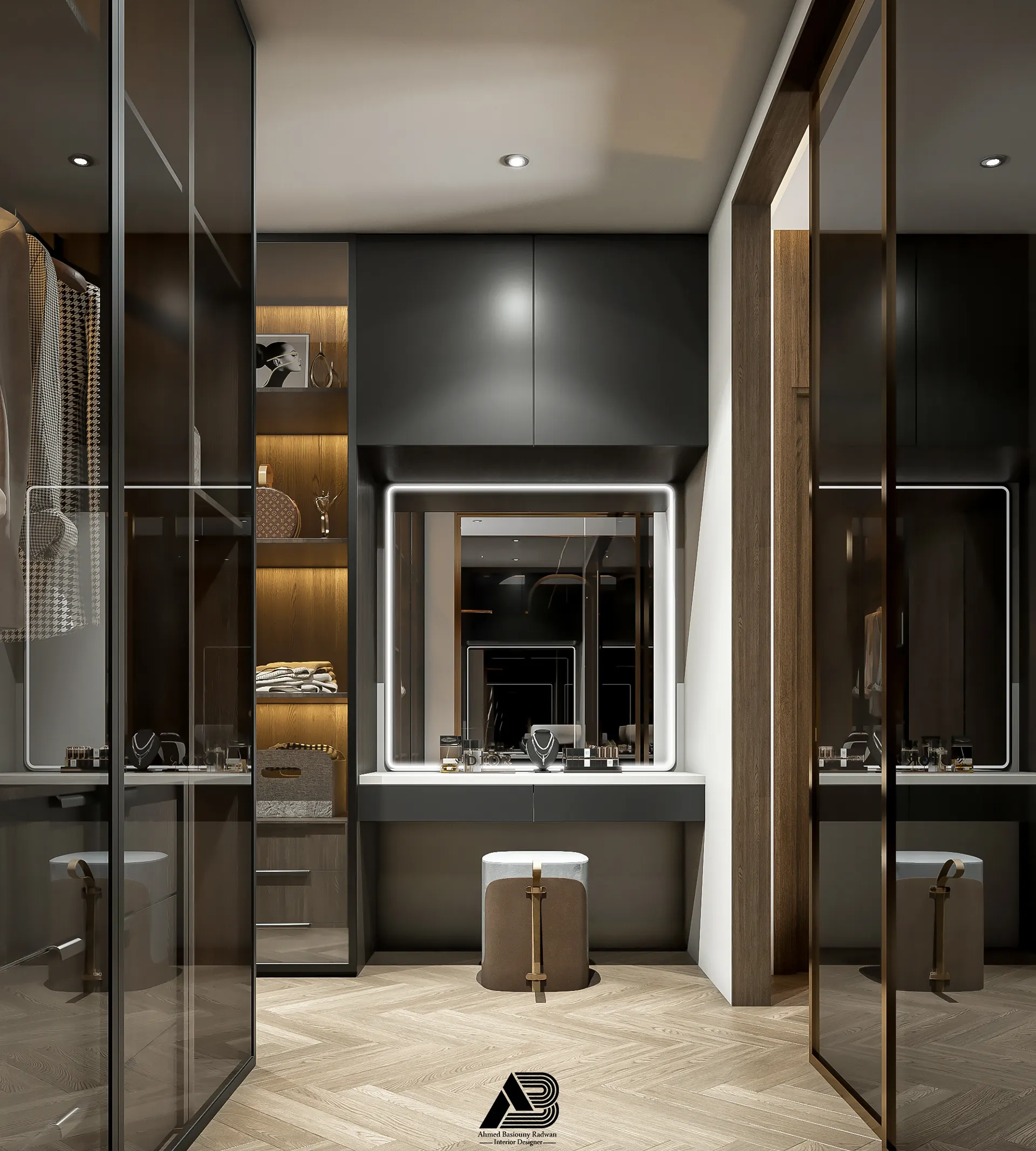 2018 latest bedroom wardrobe dressing table designs