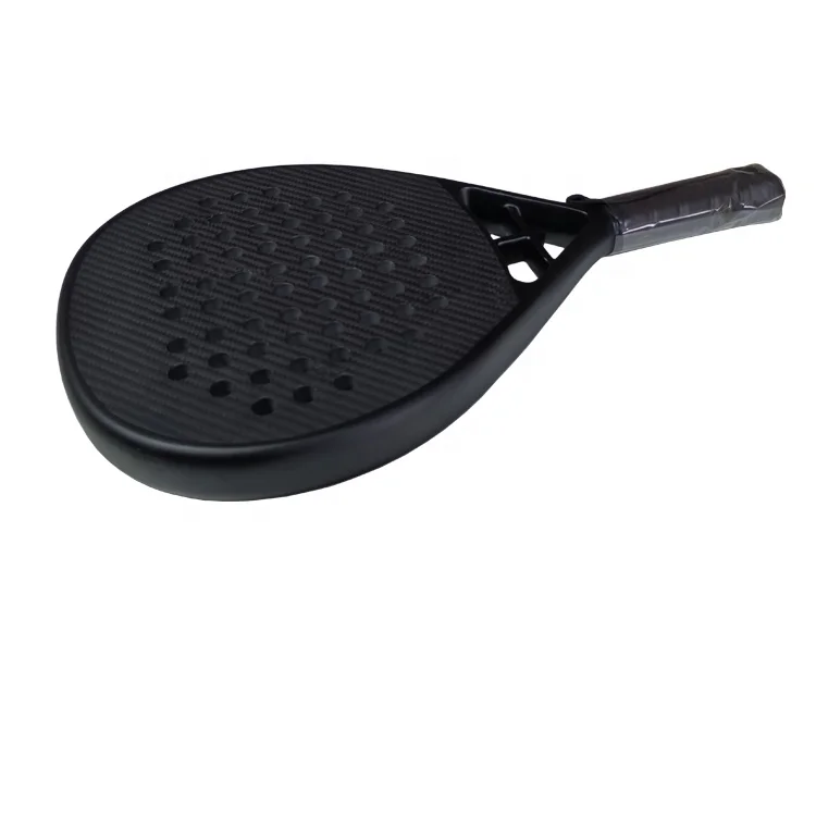 2022 special teardrop shaped new 3k carbon padel racket model WTP011 with tubular carbon frame and black soft eva core