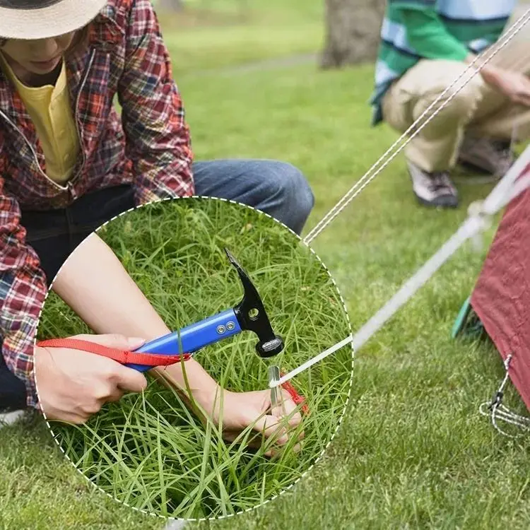 Tent Accessory OEM Hammer Aluminum Alloy Handle for outdoor hiking Camping Peg Hammer Lightweight Tent Stake Hammer