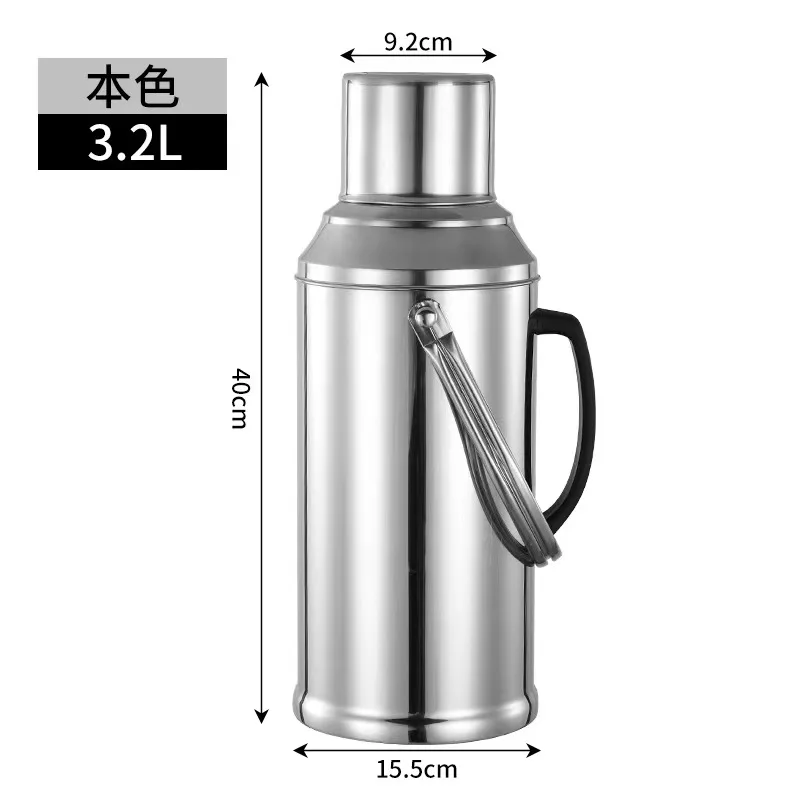 Stainless Steel insulation flask with glass lined 2L & 3.2L kitchenware thermal