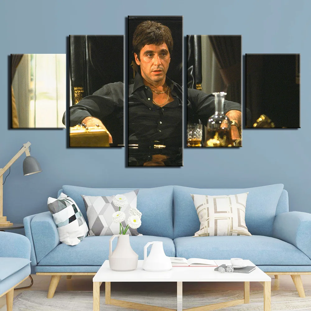 Хунъя 5 панель Scarface фильм Модульная картина на стену полотно плакаты изображения HD печати картины Домашний декор для гостиной