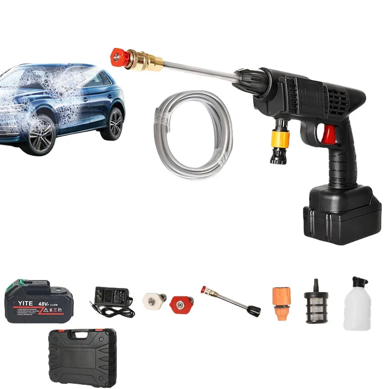 2024 Hot selling Factory Wholesale Electric Car Wash Tools Cordless High Pressure Car Washer Watering Flowers Watering Vegetable