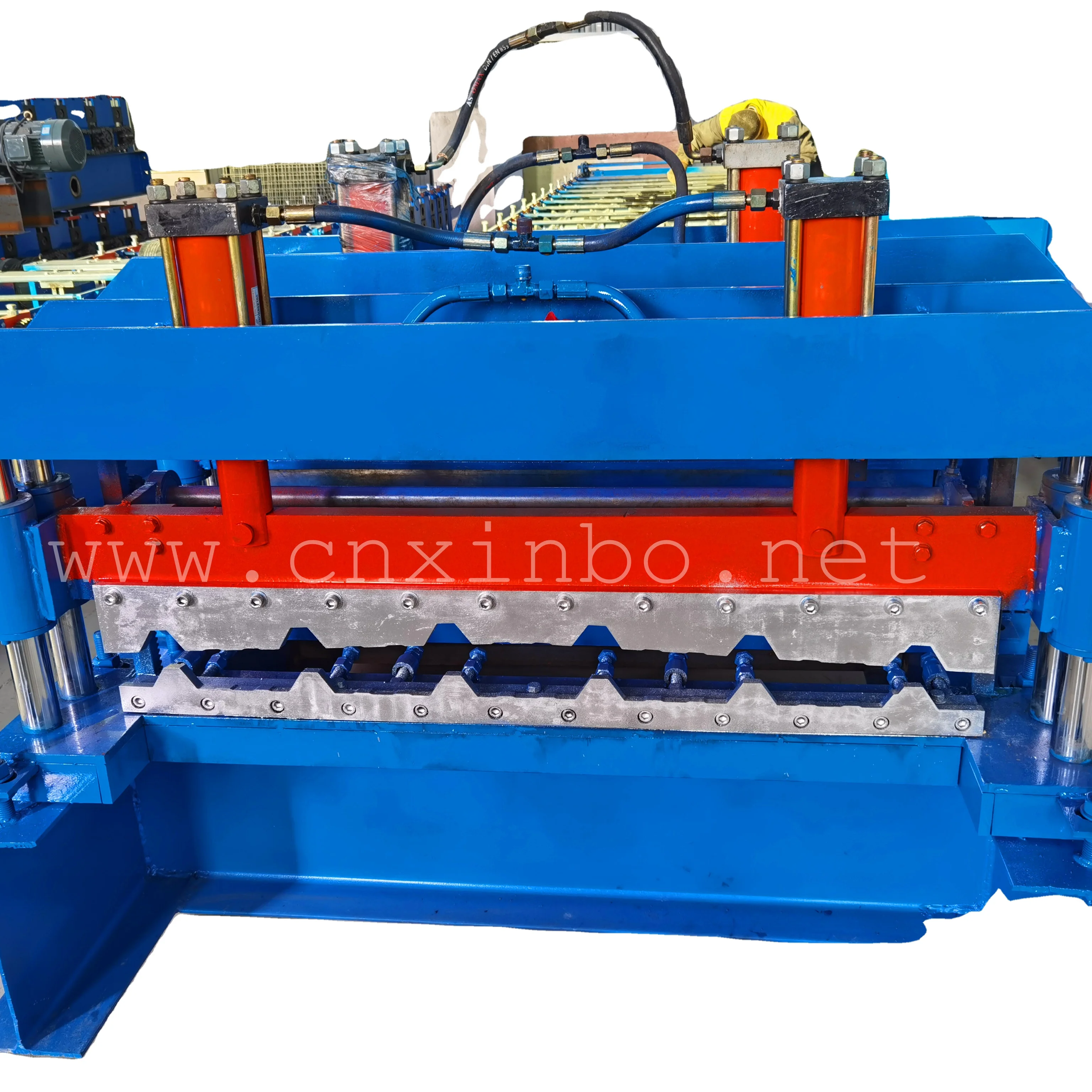 New Glazed Tile Roof Panel Roll Forming Machine PLC Control System