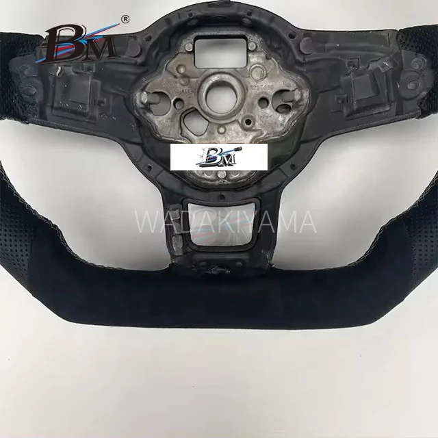 Черная Алькантара для Volkswagen Golf MK7/7 5 GTI R 2013 2014 2015 2016 2017 2018 2019 2020 аксессуары руля автомобиля от BM