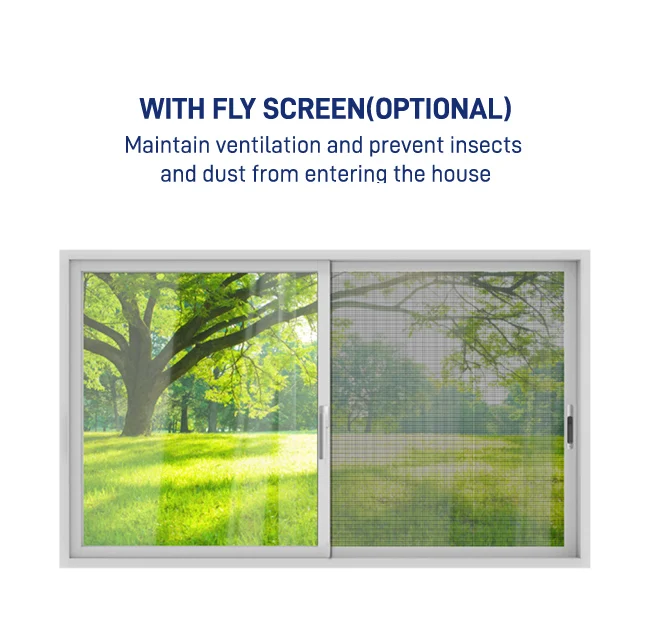 Australia standard Horizontal Sliding Matt Black Color Double glazed Sliding Window Cheap Price With Mosquito Screen