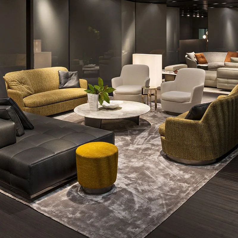 Italian style living room furniture wooden coffee table Basse Moderne round coffee table