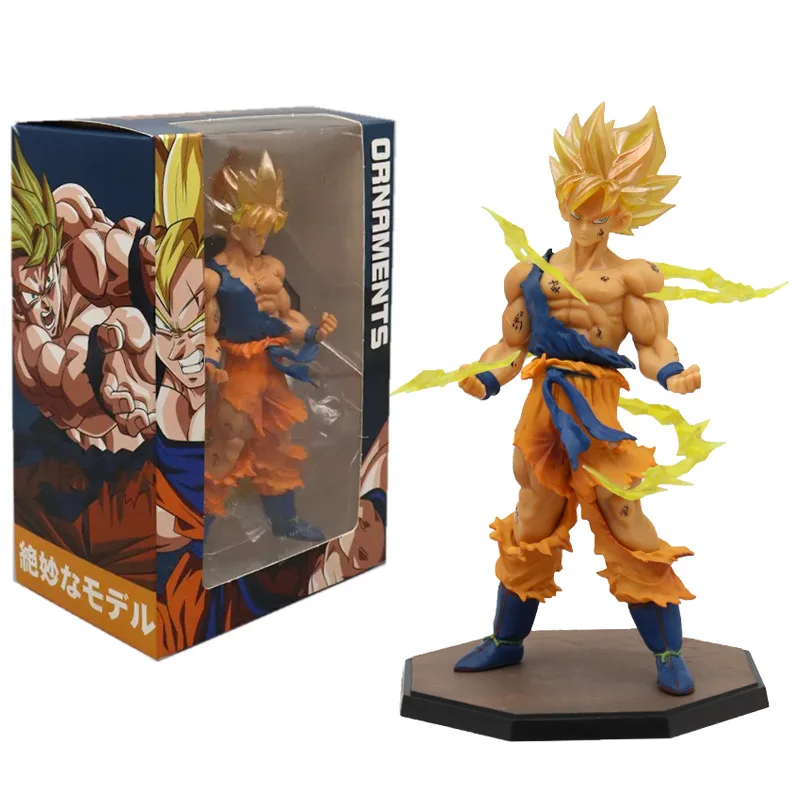 17cm Super Saiyan GoKu PVC resin Model Toy Anime action Figures Anime Dragon Z Balls Fashion Wholesale Products Dragon Z ball
