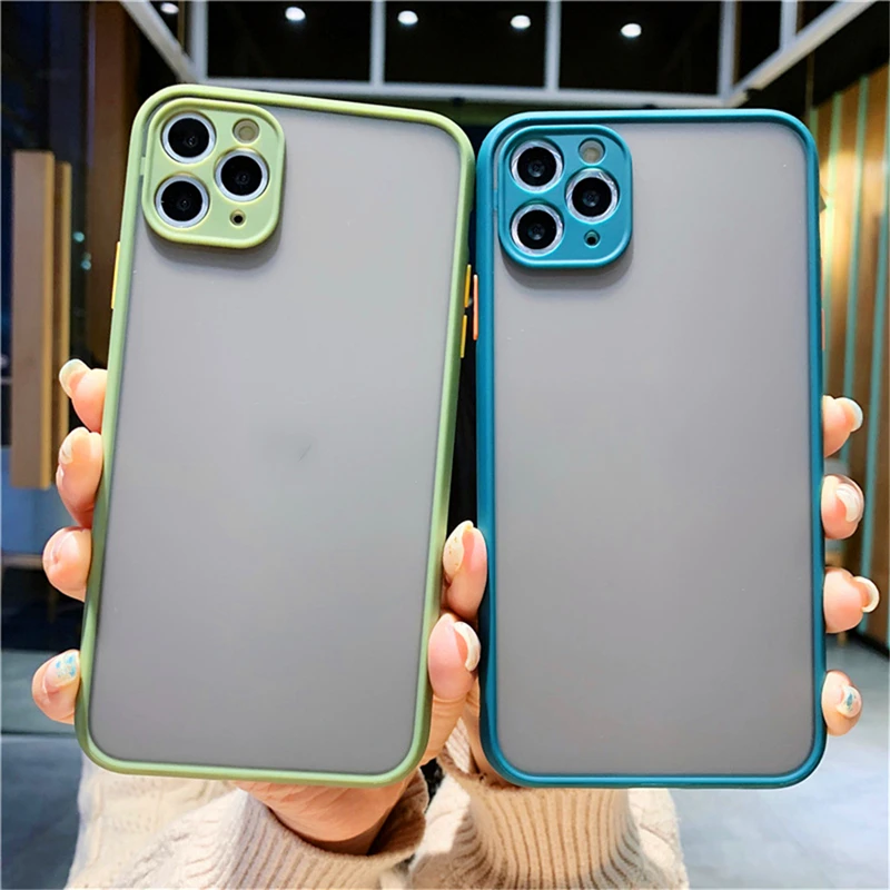 Противоударный прозрачный Гибридный Силиконовый чехол для телефона iPhone 1211 Pro X XS XR Max 8 7 2020, брендовая Прозрачная мягкая задняя крышка