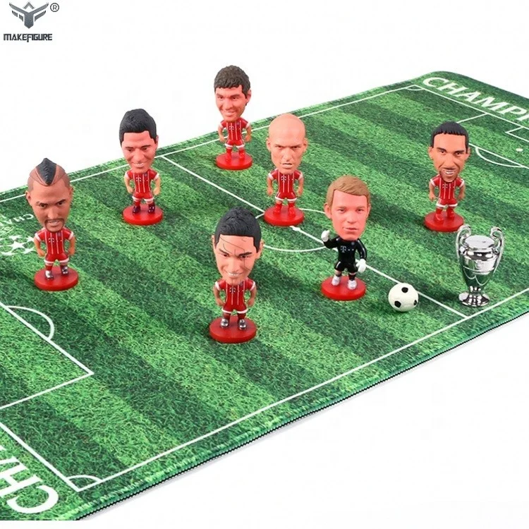 custom football player pvc figurine with gameboard, custom made human pvc miniature, 3D board game miniature figure