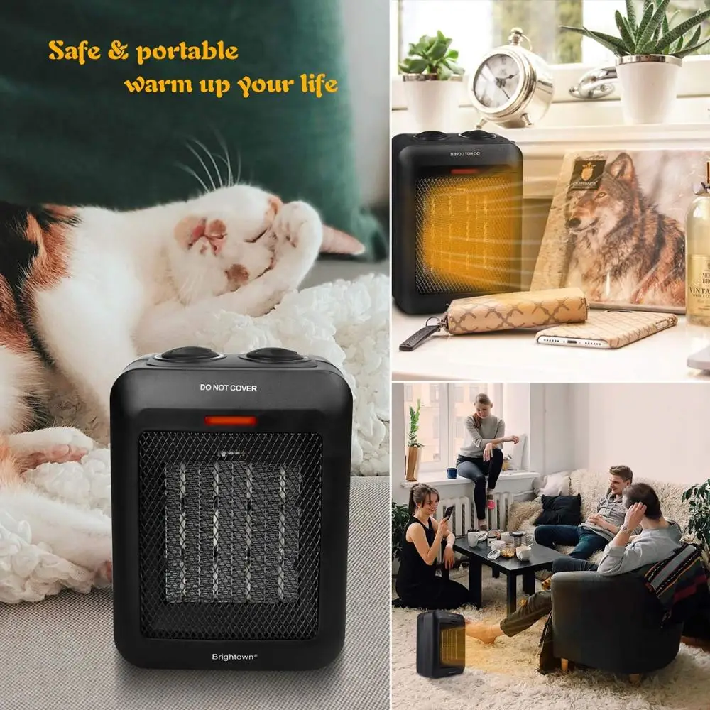 1500W ETL listed electric portable ceramic space heater with thermostat