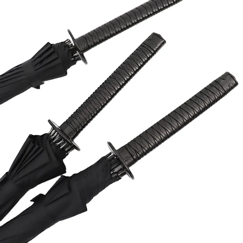 Wholesale Promotional Big Rain Sport C Japanese Samurai Sword Custom With Logo Prints Windproof Umbrella