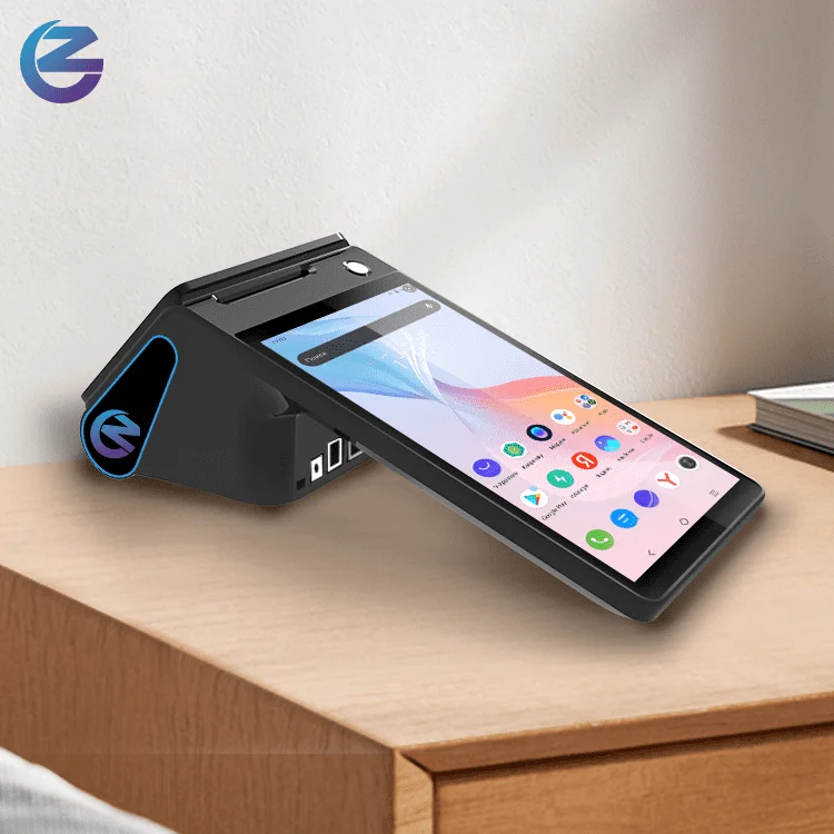 Новейший терминал Z108 Android POS 8-дюймовый процессор с двойным дисплеем Восьмиядерный и точка оплаты NFC