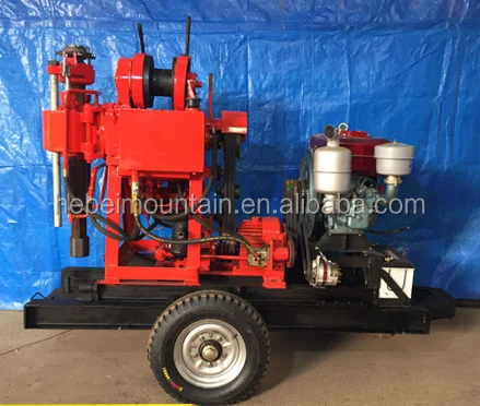 150m 180m depth borehole core portable rotary hydraulic water well drill rig machine
