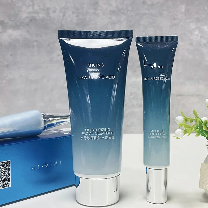 30ml 100g Blue Lotion Squeeze Tube Travel Hand Eye Cream Sample Shampoo Facial Cleanser Mask Plastic Tube for Cosmetic Packaging