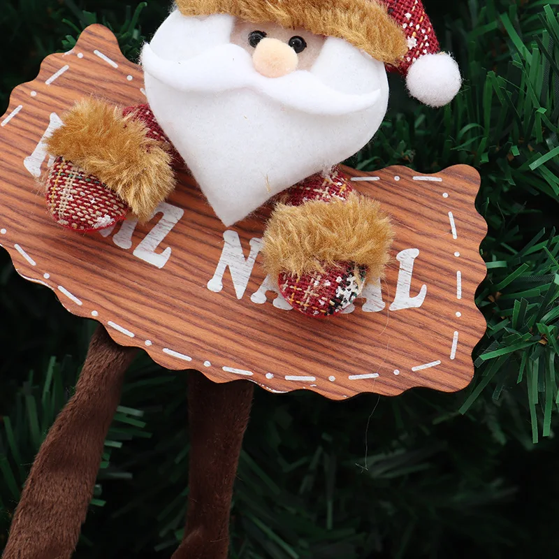 Long leg letters board Christmas hanging decorations wood santa snowman Christmas decorations