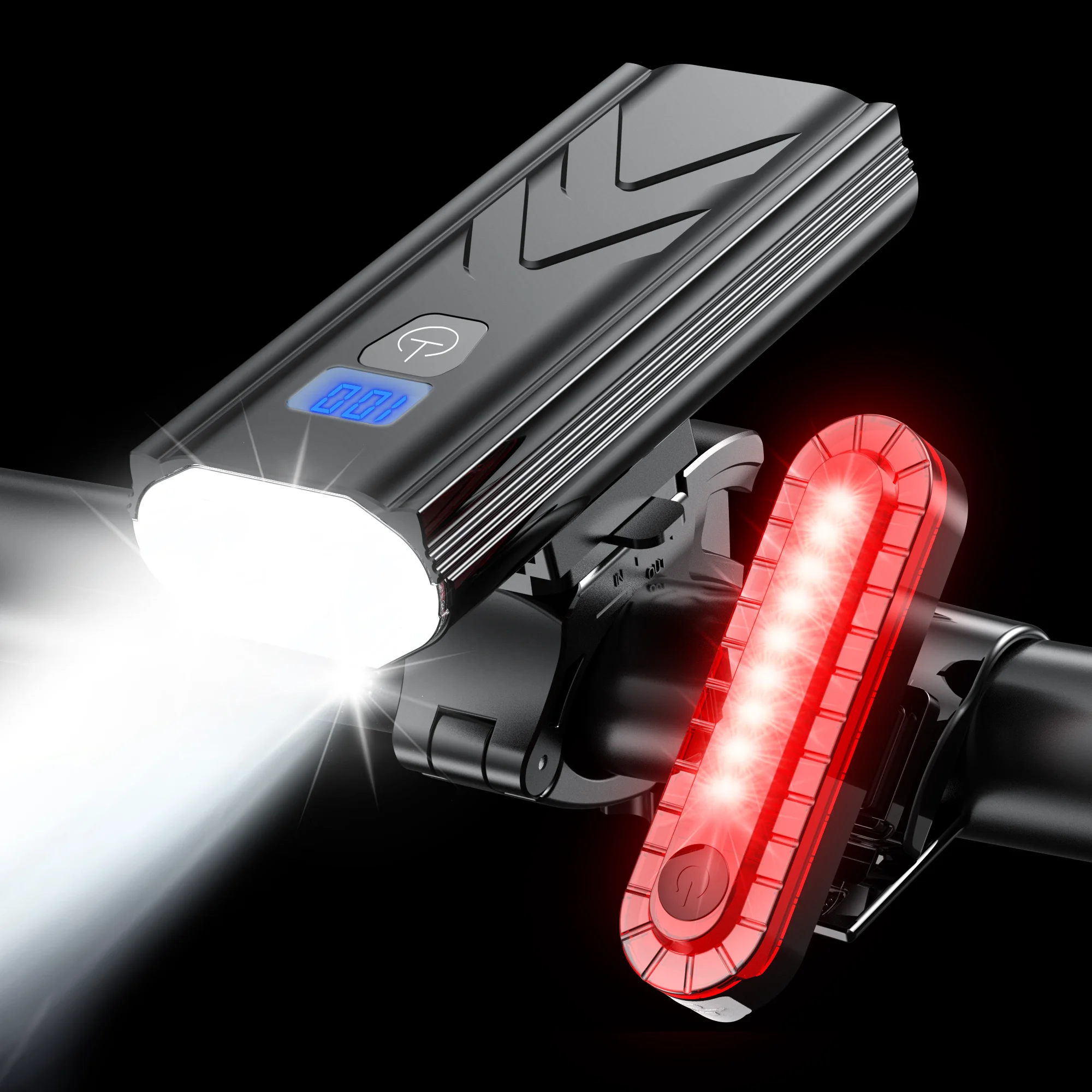 2024 New Bicycle LED Light 1000lm High Lumen Bright Night Bike Light USB Rechargeable Outdoor Sports Mountain Bike Accessories