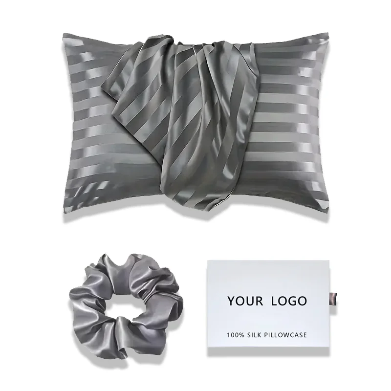 New silk pillowcases mixed fabric vegan pillowcases 70% natural silk customizable logo silk pillow cases