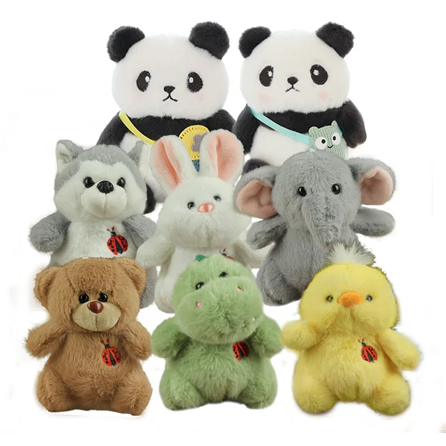 Animal Keychain Super Soft Plush Cute Charm Creative Hanging Decor with Buckle Stuffed Plush Key Ring Backpack Pendant Gift