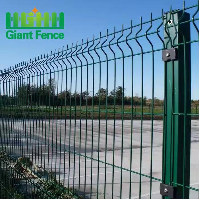 fence panels hiding 3d curvy v mesh  manufacturing line plastic coated steel 3d fences 5mm