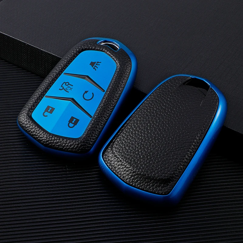 TPU Key Fob Case Cover Suitable for 2015-2019 Cadillac Escalade CTS SRX XT5 ATS STS CT6 Smart Remote Fob Key case cover