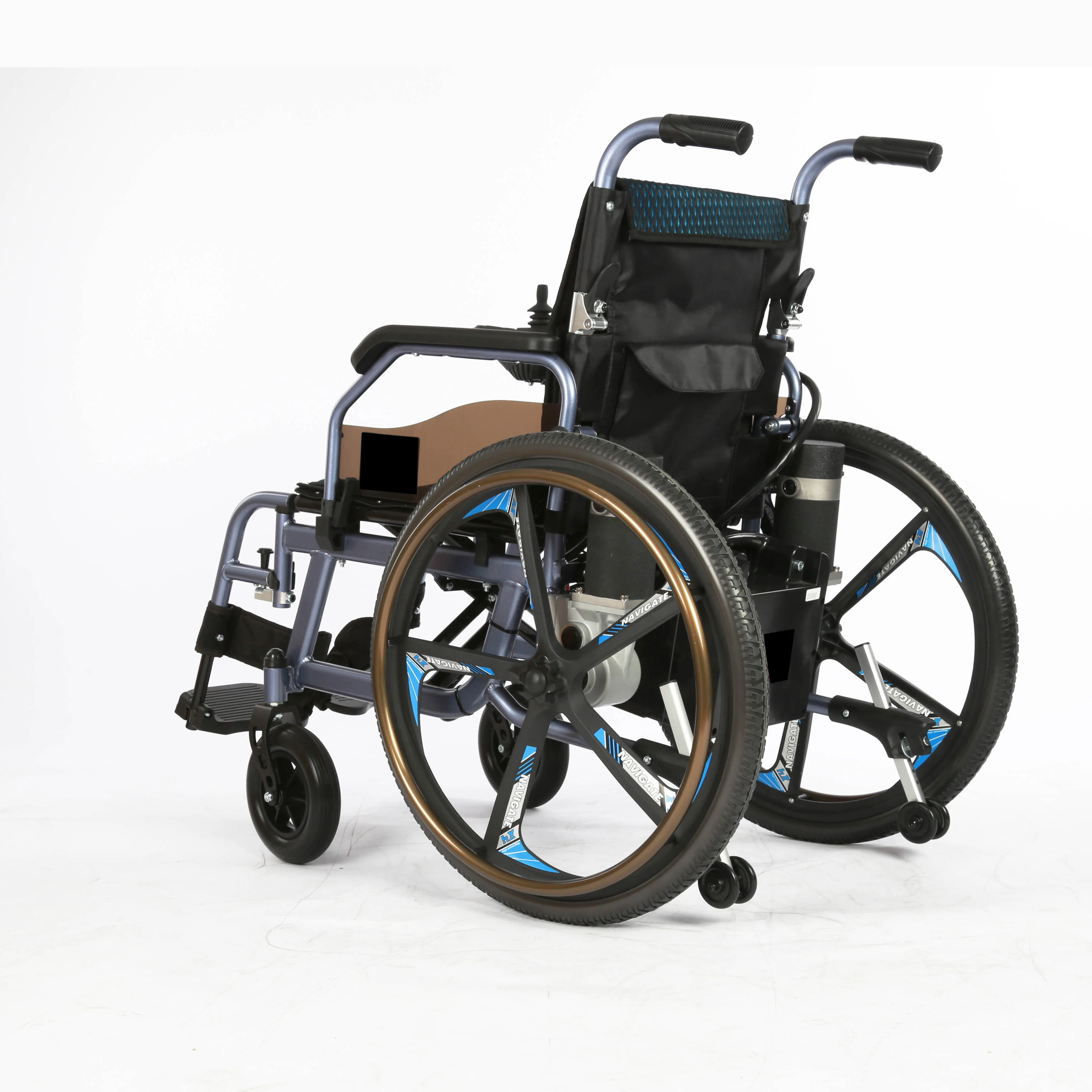 Складная портативная алюминиевая электрическая инвалидная коляска с электроприводом для инвалидов от производителя