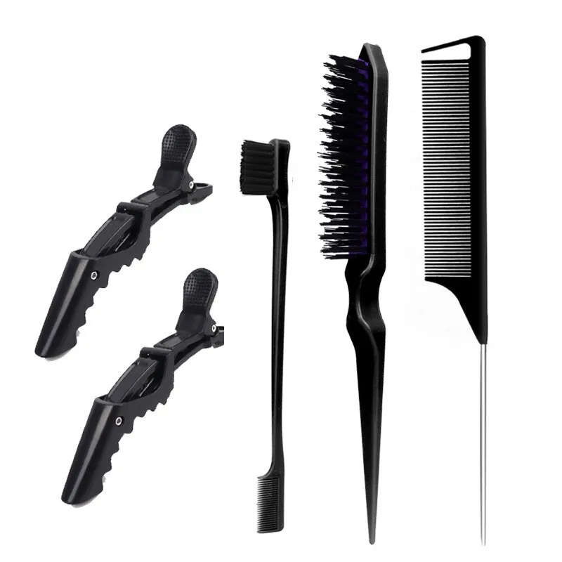 10pcs Hair Styling Comb Set Curly Tools Clips Cleaning Hairdressing Message Salon Hairbrush Set