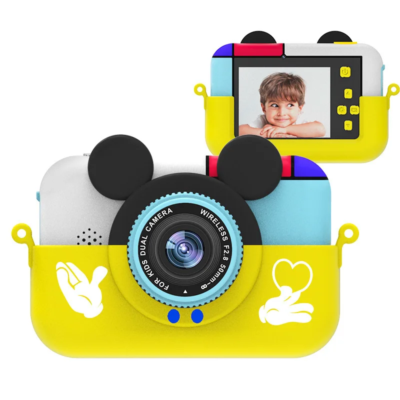 
Mickey kids camera cartoon digital photo Mickey HD sports toy cute mini portable 1080p 