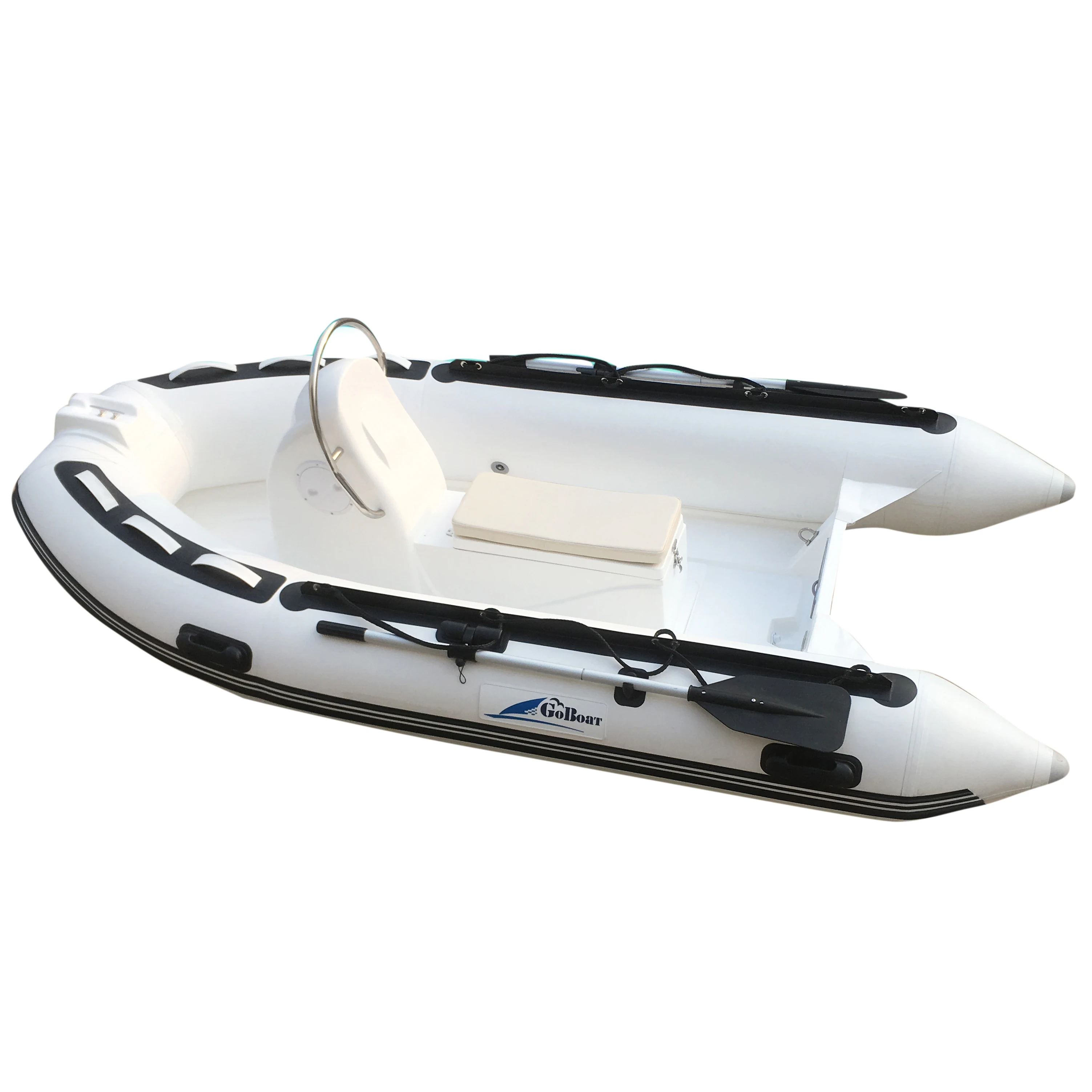 Inflatable Fiberglass RIB Boat Fiberglass Speed Boat With Outboard Motor